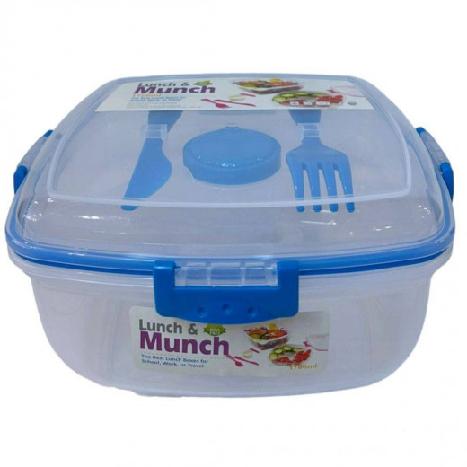 K Stationery | Lunch & Munch Lunch Box 1700 ml Blue Color