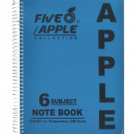 K Back To School | Five Apple Notebook 6 Subject A4 | Random Color