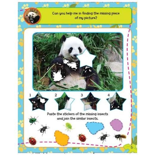 Dreamland Sticker Activity Book Jungle Animals