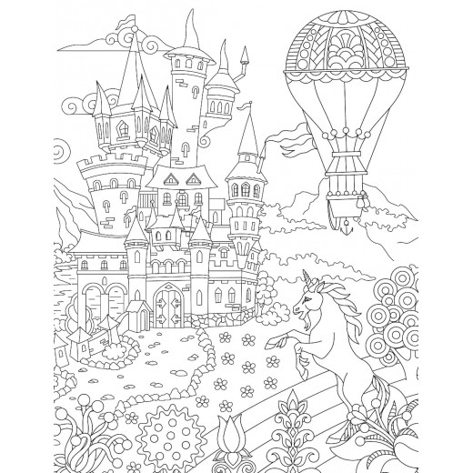 Dreamland fantasy coloring book for adults