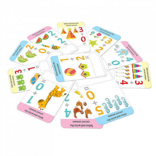 Dreamland | Flash Cards Addition and Subtraction | 30 Double Sided Wipe Clean Flash Cards for Kids