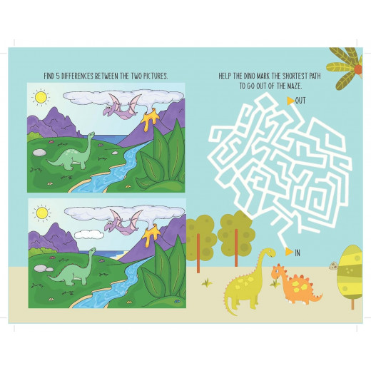 Dreamland fun with dinosaur activity & coloring