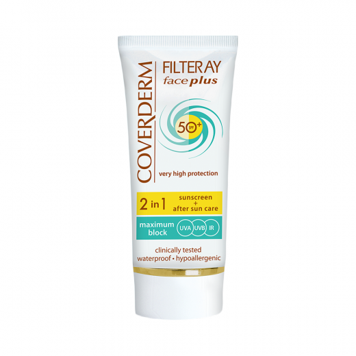 Coverderm - Filteray Face Plus SPF 50 Very High Protection Face Cream For Normal Skin (50Ml)