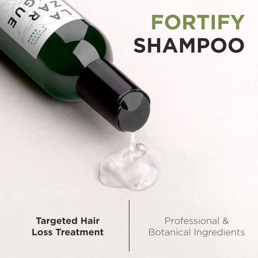 Lazartigue Fortify Anto Hair loss Densifying Shampoo, Enriched with Guarana and Ricinus, Strengthens Fragile Hair, Stronger Appearance, Perfect for Everyday Usage, Vegan, Lemon, 250ML