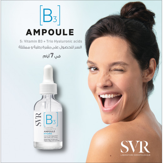 SVR B3 Concentrate - Hyaluronic Acid & Niacinamide. Hydra Plumping Face Serum That Moisturizes, Visibly Plumps and Reduces the Appearance of Fine Lines. Fragrance Free