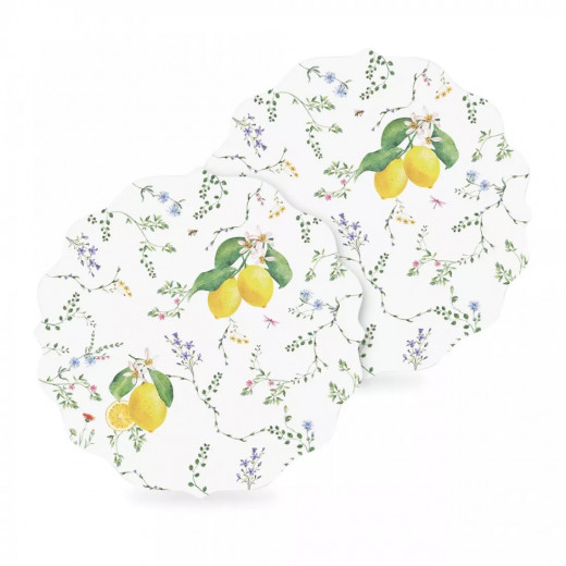 Easy Life Fleurs et Citrons 2-Piece 34.5cm Placemat Set - Multicolored