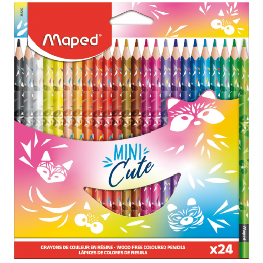 Maped Colored Pencils mini cute, 24 Pieces