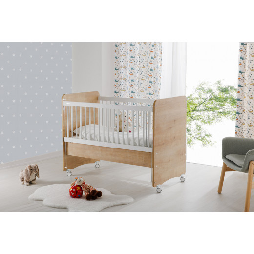 Babywhen 1066 Mother Side Crib With Wheels Somon