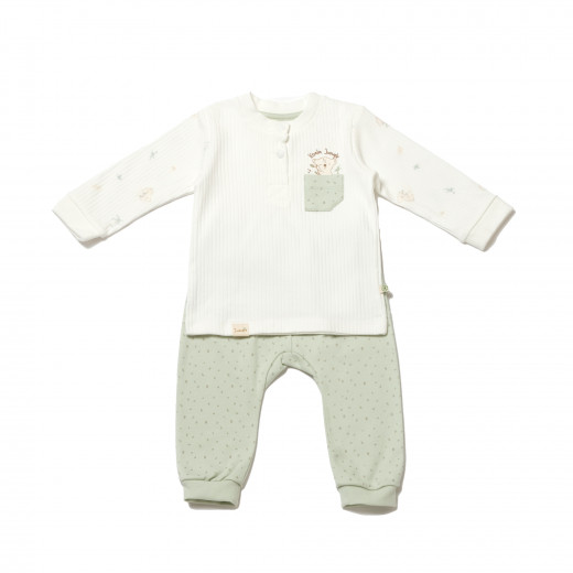 BiOrganic Koala Jungle Sweatshirt and Trousers Mint (2 Years)