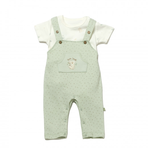 BiOrganic Koala Jungle Slopet Overall Mint (9-12 Months)