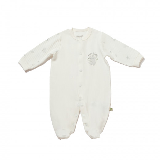 BiOrganic Koala Jungle Newborn Romper Grey (0-3 Months)