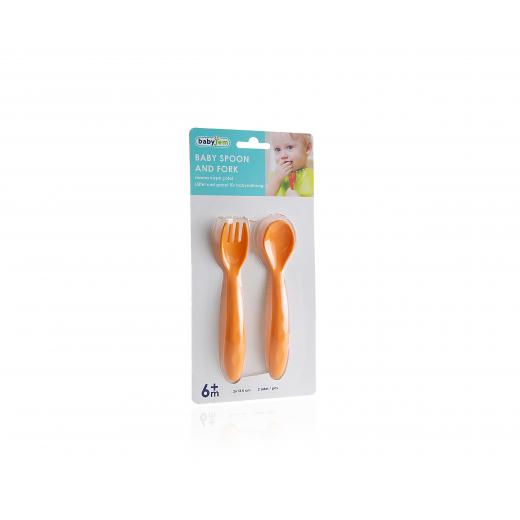 Babyjem Baby Spoon And Fork Set Yellow