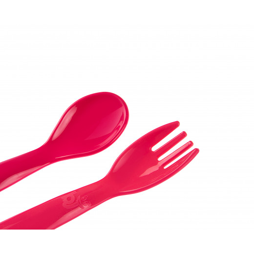 Babyjem Baby Spoon And Fork Set Red