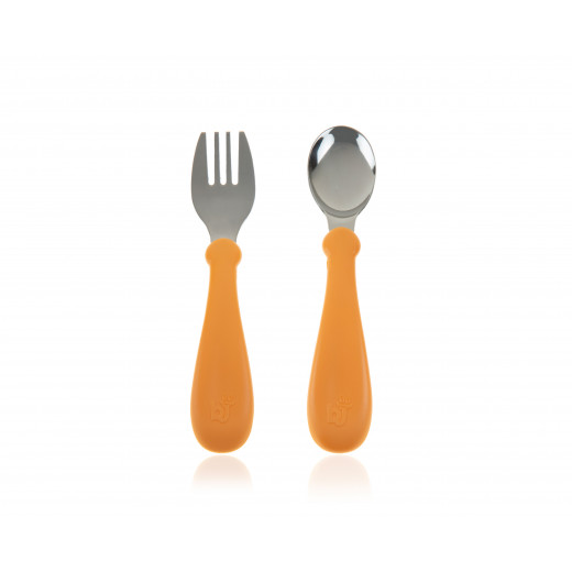 Babyjem Steel Spoon And Fork Somon