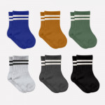 Bistyle 6-Pairs Combed Circlip Quarter Socks (24-36 m) Colored