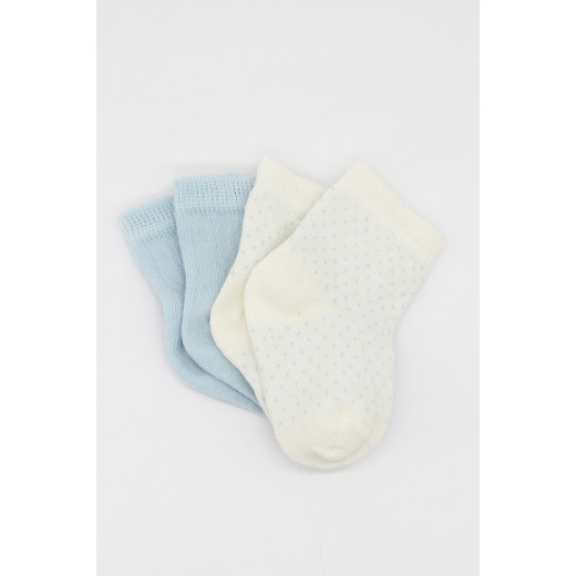 Bistyle Organic 2-Pairs Combed Socks (12-24 m) Blue