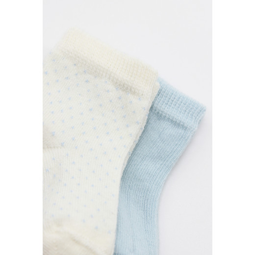 Bistyle Organic 2-Pairs Combed Socks (24-36 m) Blue