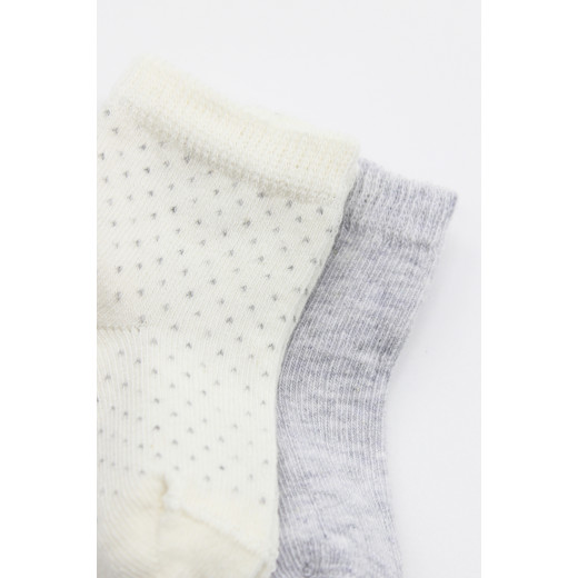 Bistyle Organic 2-Pairs Combed Socks (24-36 m) Grey