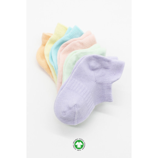 Bistyle 6-Pairs Combed Liner Socks (24-36 m) Colored