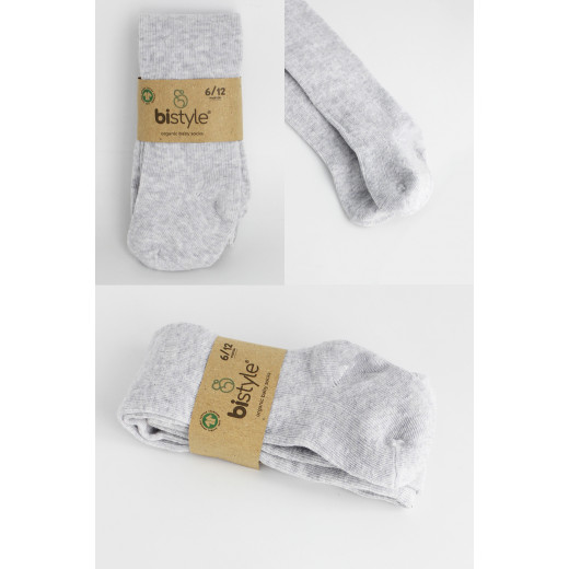 Bistyle Combed Cotton Single Tight (0-6 m) Grey