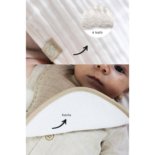 Bistyle Organic Muslin Bib (0-24 m) Colored