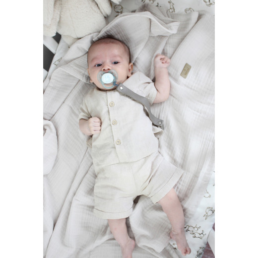 Bistyle Organic Muslin 4 Layers Blanket (120x120 cm) Mocha