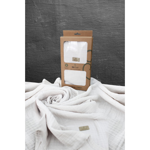 Bistyle Organic Muslin 4 Layers Blanket (120x120 cm) Mocha