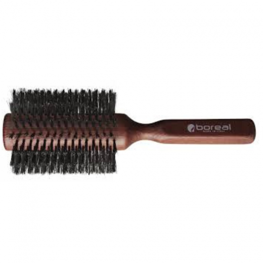 Boreal Maxi Roller Wood Handle Hair Brush- Natural Bristle