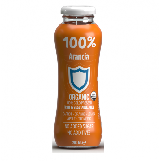 Arancia 100% Organic Juice Carrot Orange Apple Lemon Turmeric