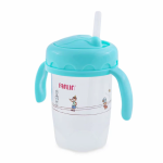 Farlin, Straw Drinking Cup +9, 240ML, Blue