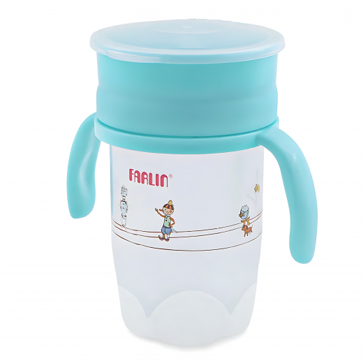 Farlin Training Cup 12 Months+, Blue, 240ml