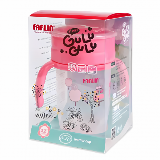 Farlin Training Cup 12 Months+, Pink, 240ml