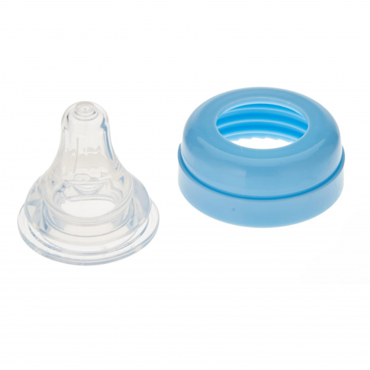 Farlin, Standard Natural Feel Silky Nipple Feeding Bottle, Blue, 140ml