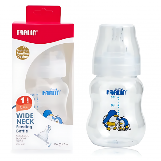 Farlin - Wide-Neck Feeding Bottle 200ml, 0+, Blue