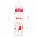 Farlin Standard Neck Feeder with Handle, 240ml, Pink