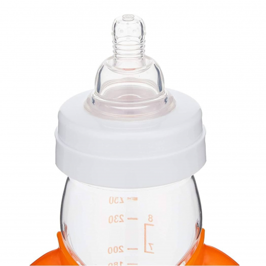 Farlin Feeding Bottle Plastic for Baby, 250ml- Orange