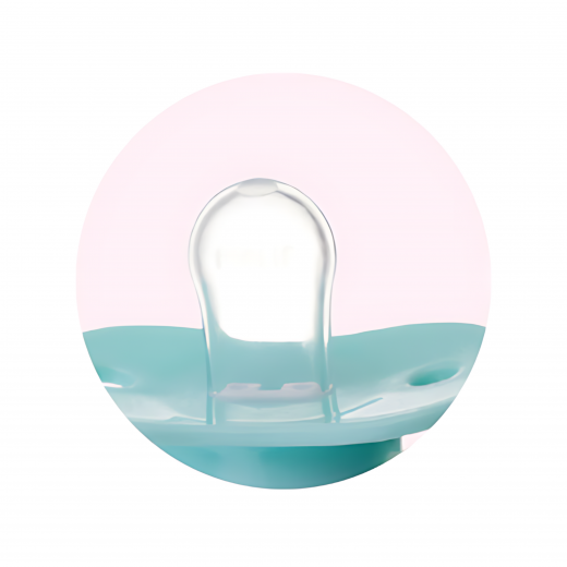 Farlin, Chu Chu Natural Pacifier with Cover, Blue, 0+