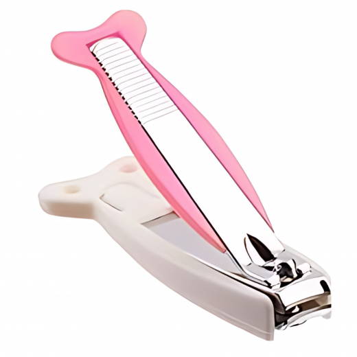 Farlin Nail Clipper Fish Shape, Pink