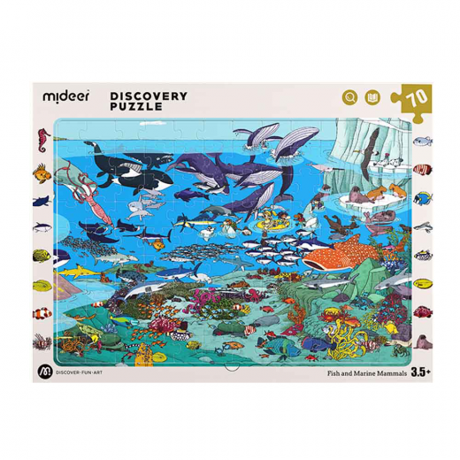 Mideer Discovery Puzzle Big Animal/ Small Animal, Fish And Marine Mammals