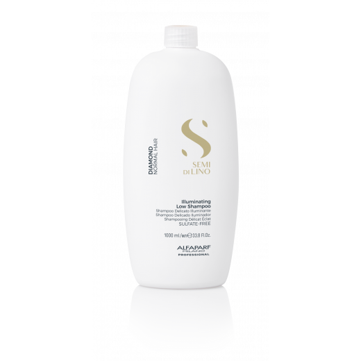 Alfaparf Milano Semi Di Lino Diamond Shine Illuminating Hair shampoo 1000ml - Sulfate Free - For Normal Hair - Safe on Color Treated Hair - Paraben and Paraffin Free