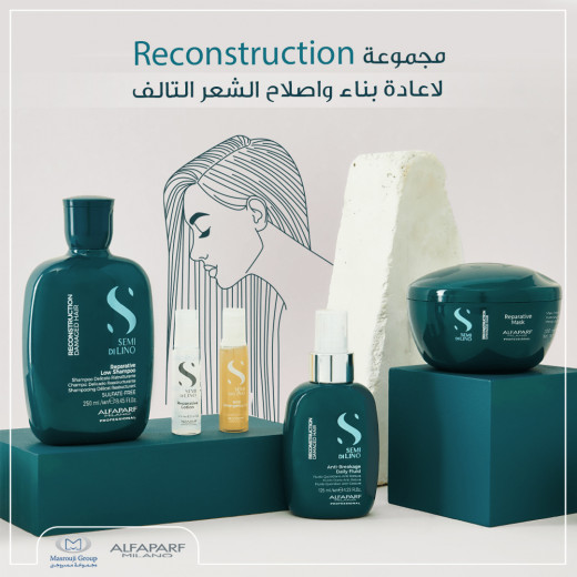 Alfaparf Milano Semi Di Lino Reconstruction Reparative Mask for Damaged Hair, Sulfate Free - Safe on Color Treated Hair - Paraben and Paraffin Free  200ml