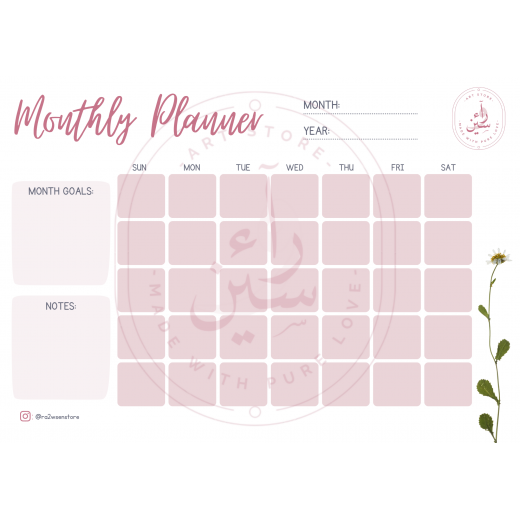 Bundle of Magnetic Monthly, weekly planner and to do list