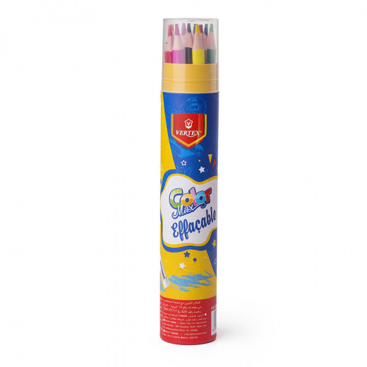 أقلام ملونة قابلة للمحي 12 قلم من فيرتكس