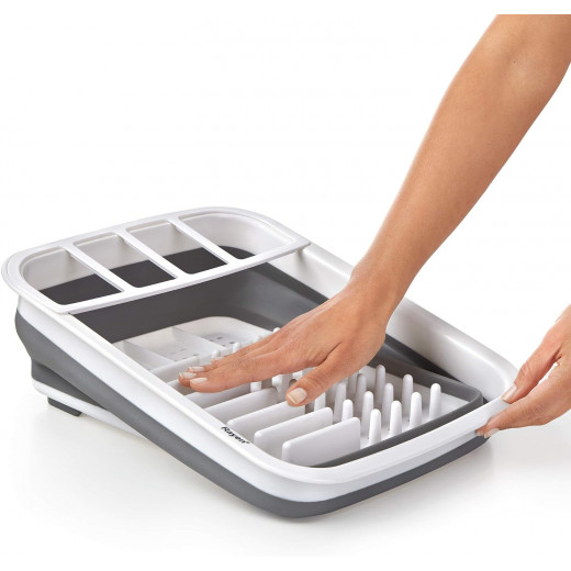 Rayen 2301.01 Folding Dish Drainer Light Grey and Dark Grey Folded Dimensions: 37.5 x 29.2 x 5 cm