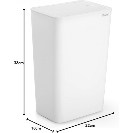 Rayen Toilet Bin | 9 Liter Capacity | Color White