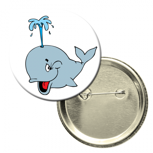 Button badge - Cute Whale