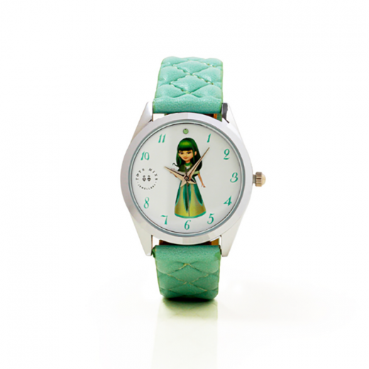 zumorrod’s kids light green watch with green stone