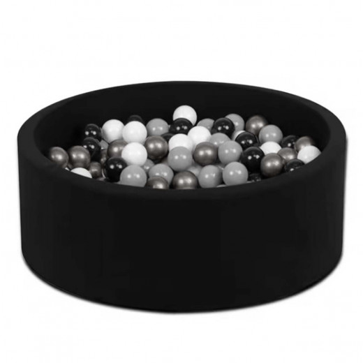 Baby Foam Round Ball Pit without balls - black