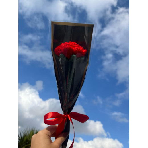 1Pc handmade red rose