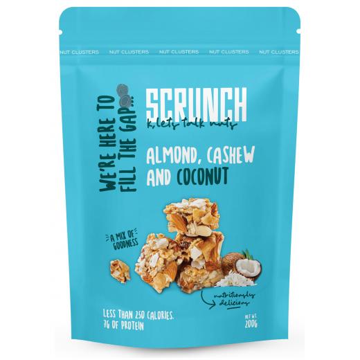 Scrunch Almond, Cashew and Coconut Clusters - 200gm